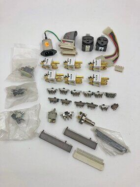 Lot of 34 Small Switches Plugs Computer Sockets Cords